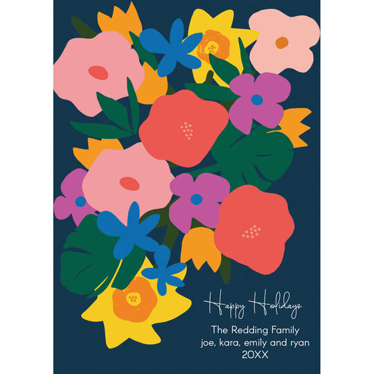 Holiday Blooms Flat Holiday Cards